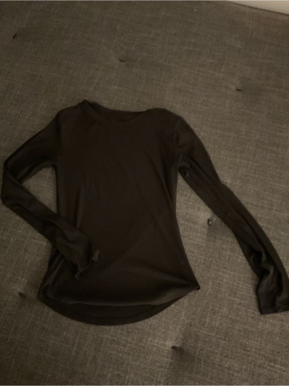 No Boundaries Dark Brown Long Sleeve Crewneck Top